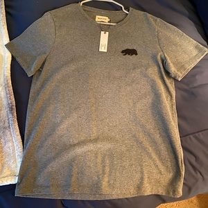 Taylor Stitch Heavy Bag T Shirt- Gray w/ Embroidered Bear-L